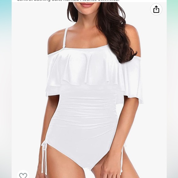 Aqua Eve Other - Aqua Eve Women Off Shoulder One PieceTummy Control Ruffled Flounce Swimwear